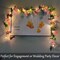 6 ft Artificial Rose Flower Garland with 20 LED String Lights – Battery-Operated Pink Silk Vine for Wedding, Party, Garden & Home Décor